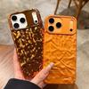 Luxury Electroplate Matte 3D Wrinkle Phone Case For iPhone 17 16 15 14 Pro Max Air 13 Tin Paper Ripple Soft Anti-skid Cover