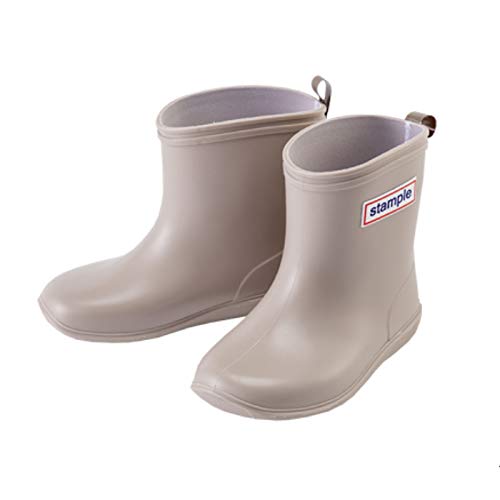 

[Stample] Made in Japan Rain Boots for Kids (Boys & Girls, Unisex) 75005 (Sand Beige (24) 13.0 cm)