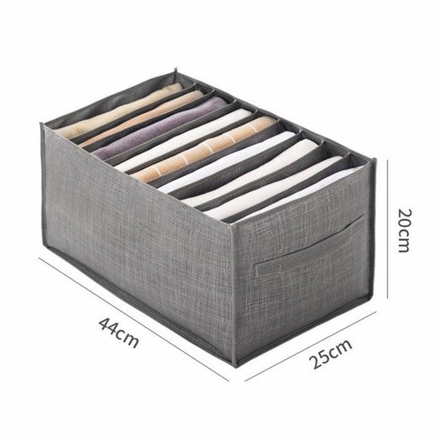Household Clothing Pants Storage Box Foldable Large Capacity T-Shirt Sweater Storage Wardrobe Drawer Clothing Storage Box