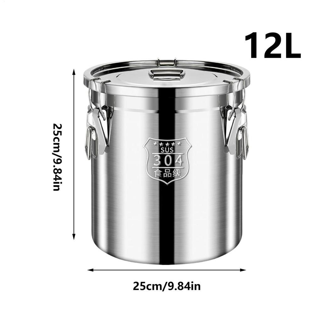Stainless Steel Food Containers Airtight Leak-Proof Stainless Steel Flour Rice Cereal Storage Container For Flour Grain Bread