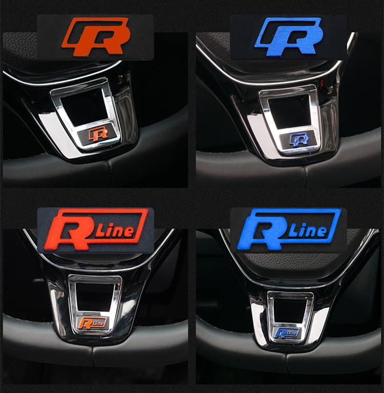 Pro VW Styling nového vozu Znak na volant z měkké smaltované nálepky pro Volkswagen golf 6 golf 7 POLO Tiguan PASSAT B7 TOURAN Scirocco Ac