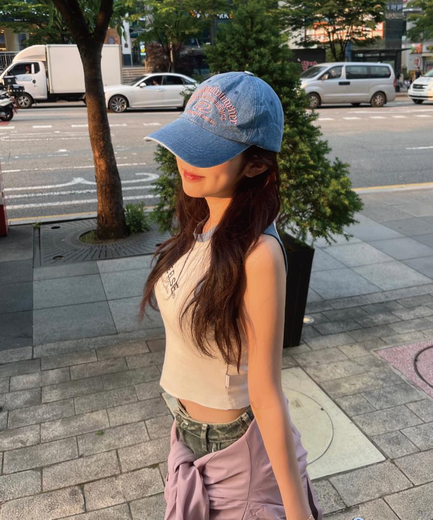 Pimadajiwin Denim Logo Ballcap_[Medium Blue]