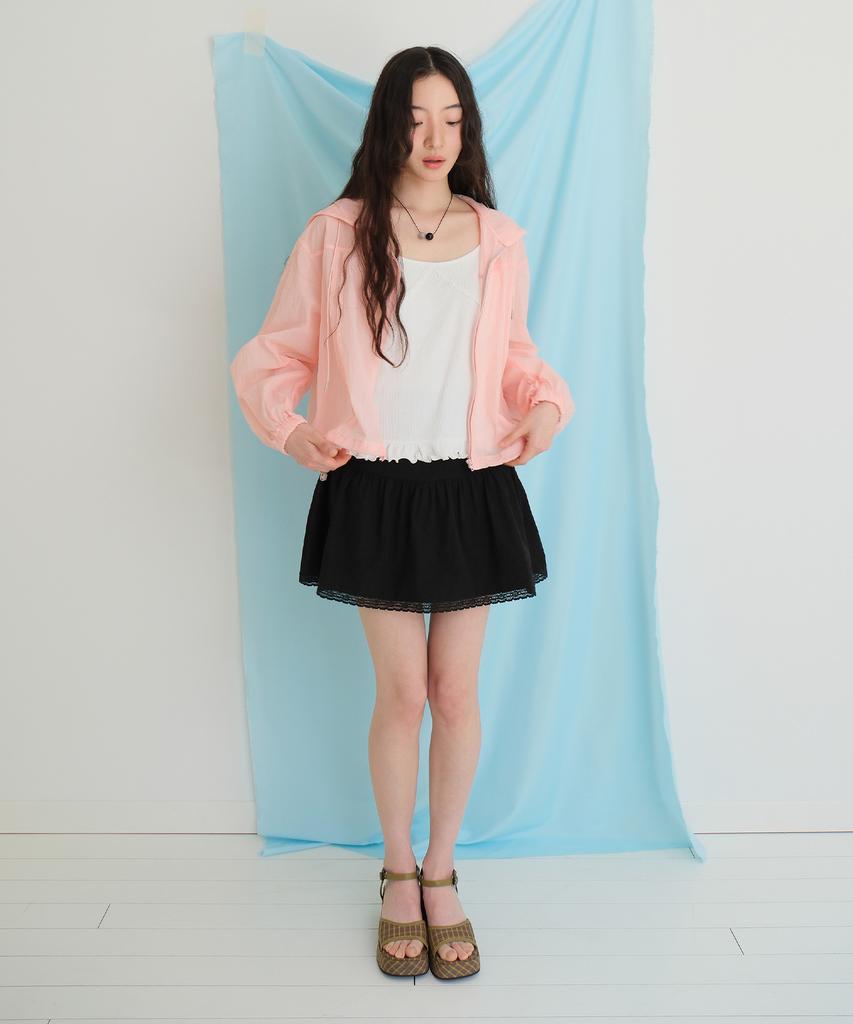 Moui Jacquard Mini Skirt (Black)