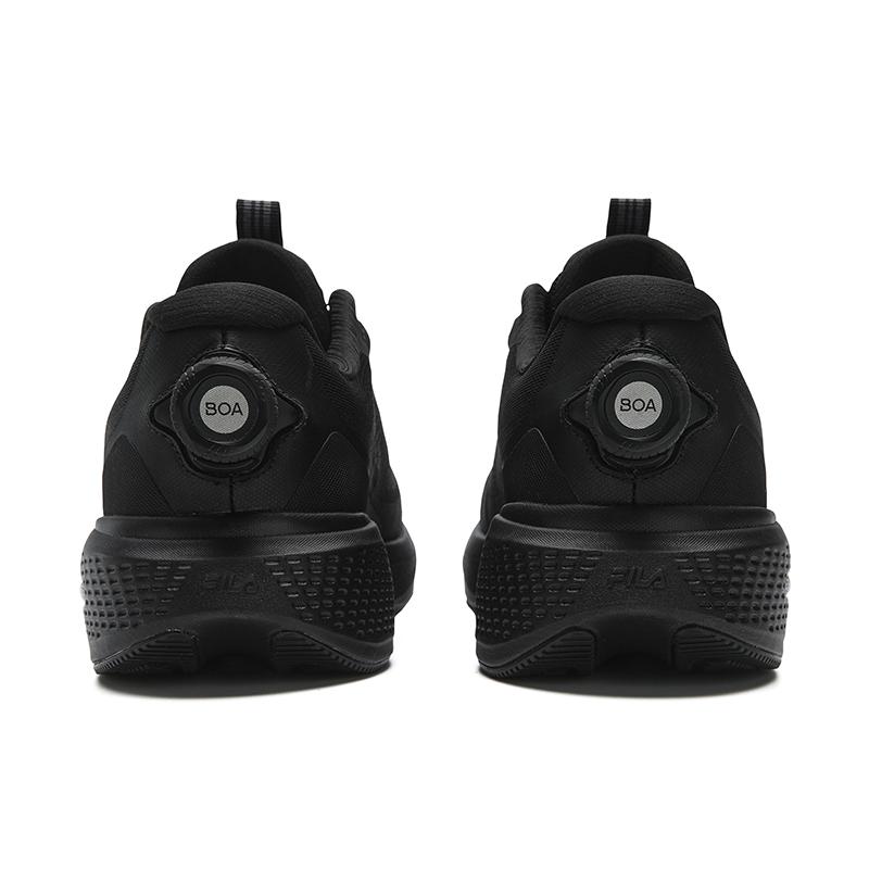 Fila BOA NUVOLE RUN 3+ Cushioning Abrasion Resistant Breathable Coverage Support Low Top Running Shoes Men's Black A12M611801FBK
