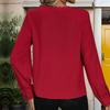 YYFS Women's Fashion Casual Spring Fall Solid Color Print Long Sleeve V-Neck Blouses & Shirts