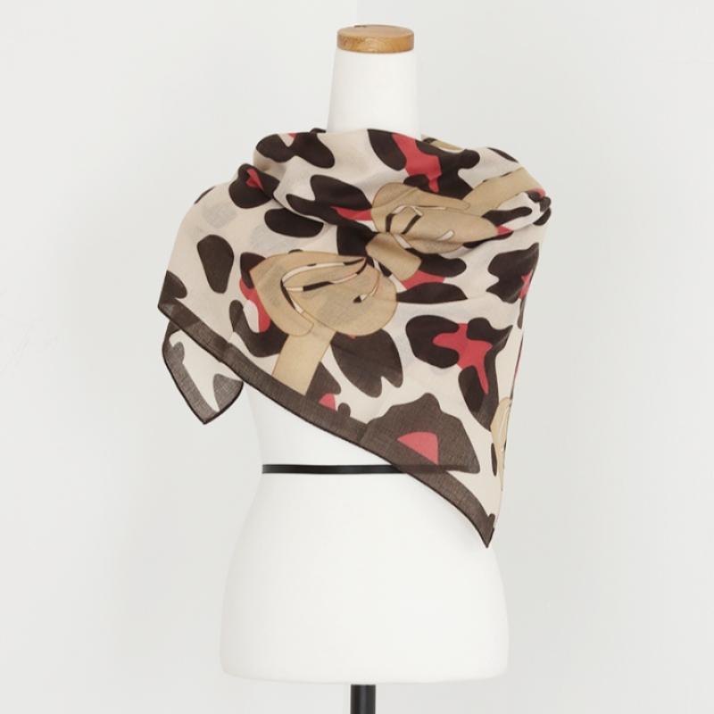 Shop Ribbon Square Mini Fashion Scarf Choco Drn Wsc 0493