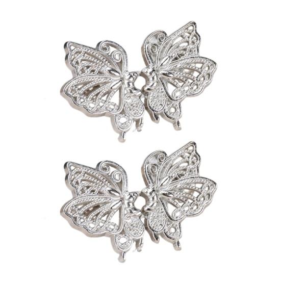 Umbra Studio 2 Pairs Butterfly Waist Tightener Pins, Detachable No-sew Pants Tighteners, Rhinestone Metal Pins for Jeans Trousers Skirts Loose