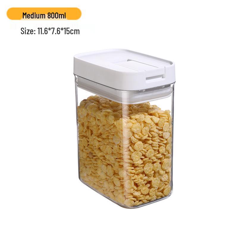 Rectangular Airtight Food-Grade Noodle Storage Jar for Kitchen