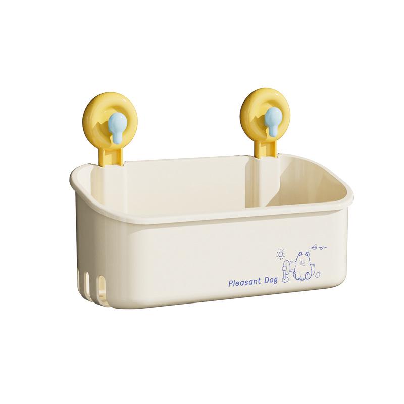 Półka łazienkowa do przechowywania bez wiercenia: Kosz głęboki o dużej pojemności