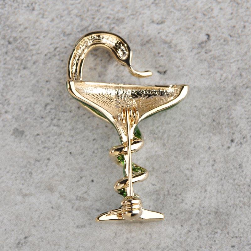 Special Red Trophy Memorial Cup With Snake Brooches Pins