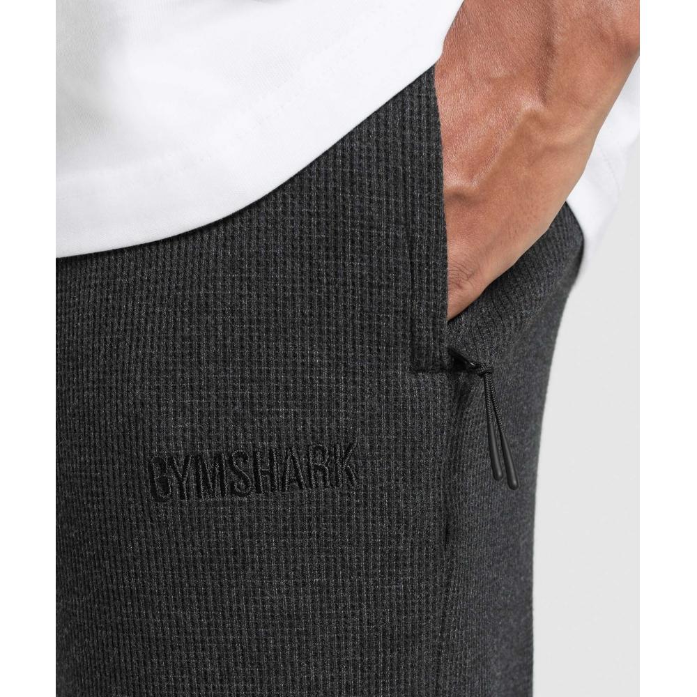 Gymshark Waffle Straight Leg Joggers Black A1b4q Bc8x