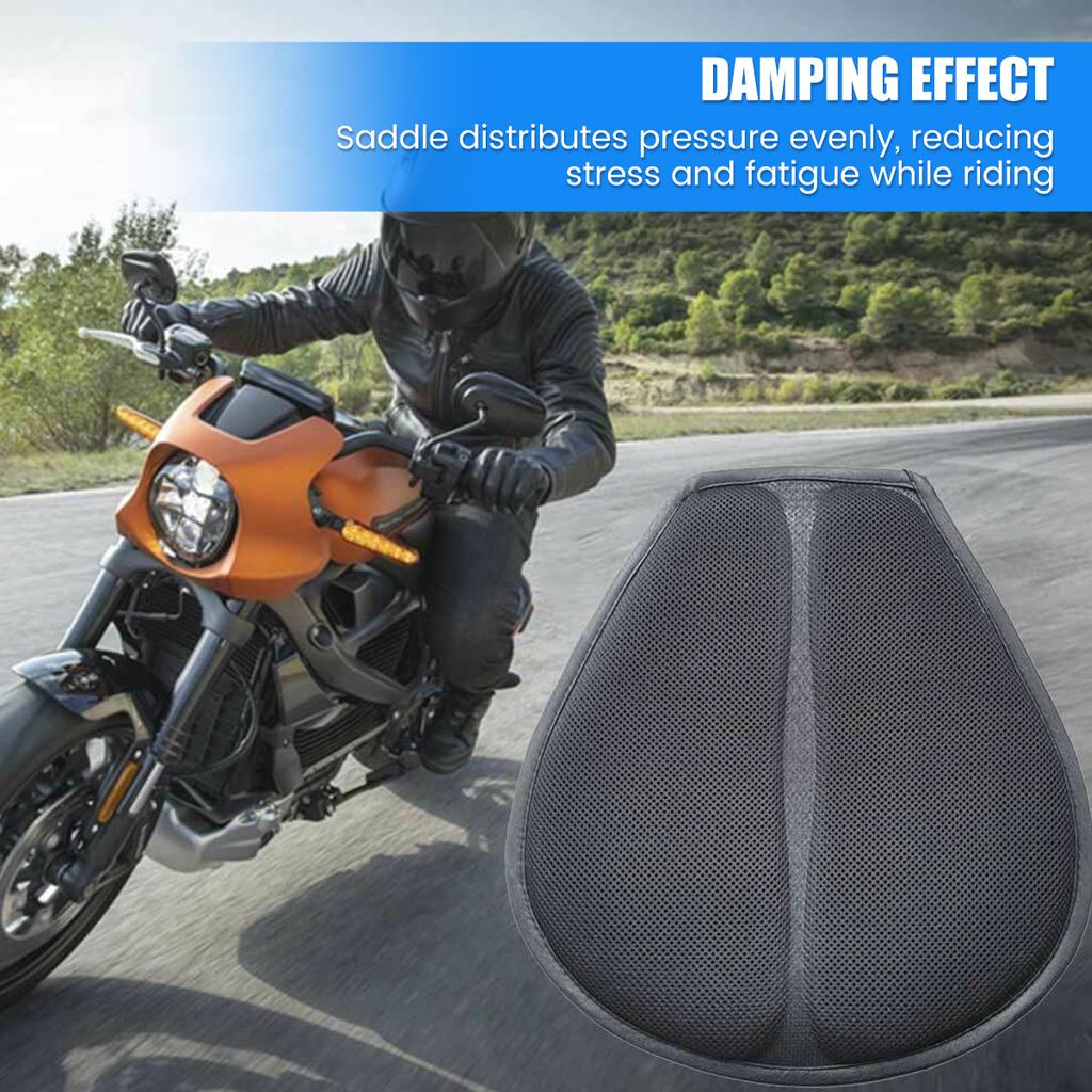 Motorcycle Seat Cushion 5-Layer Shock Absorption Motorbike Seat Pad Quick Drying Protective Ride Saddle Seat Non-slip Accessorie