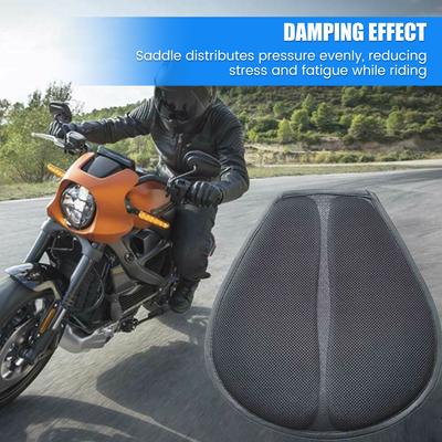Motorcycle Seat Cushion 5-Layer Shock Absorption Motorbike Seat Pad Quick Drying Protective Ride Saddle Seat Non-slip Accessorie