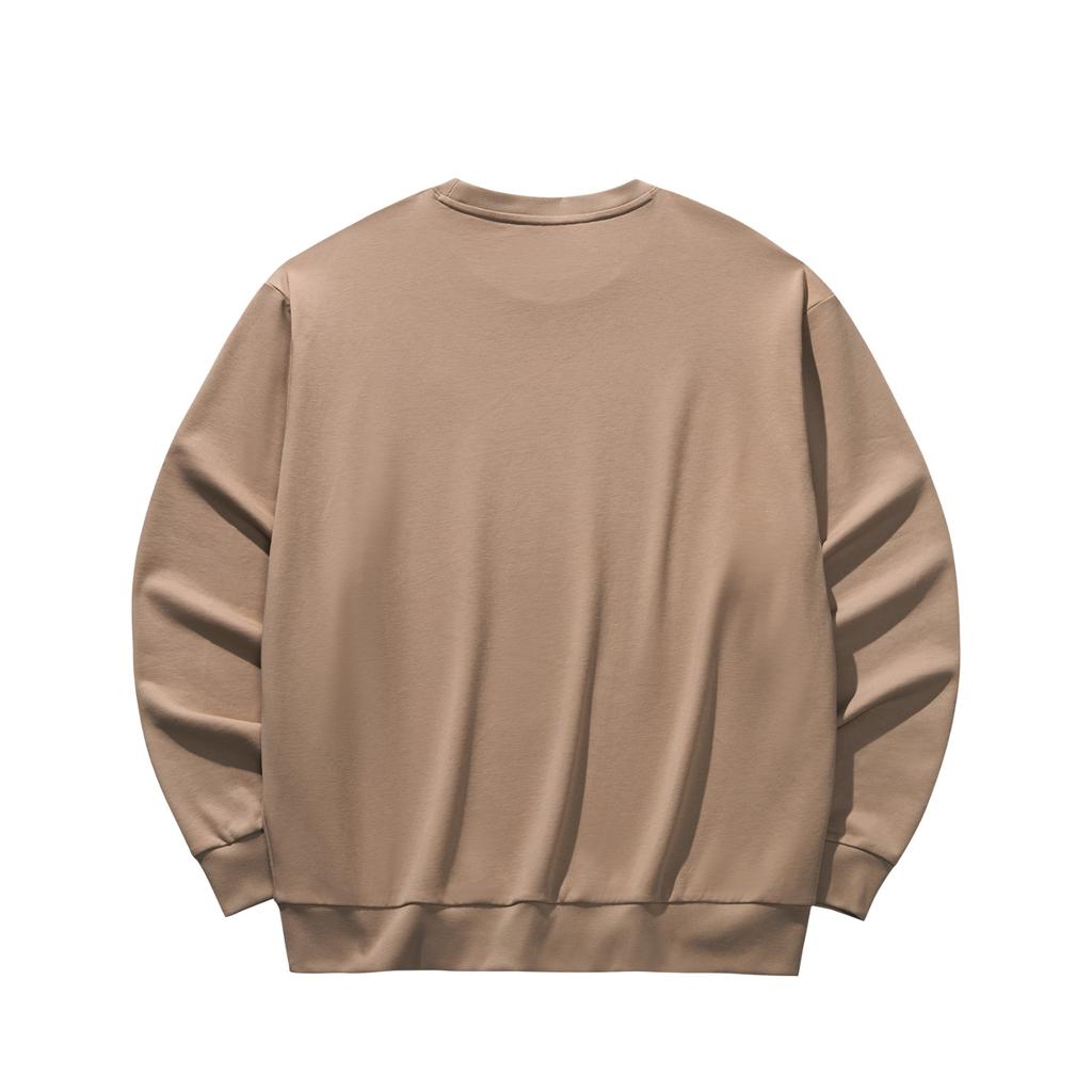 Anta Casual Fashion Trendy Sports Training Couple Knitted Sweatshirt Men sweatshirt Linen-Gray 952538715-3