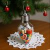 Plastik-Glühbirnen-Kanister Festlicher Weihnachts-Glühbirnen-Geschenkkrug Füllbarer Schmuckkrug Vielseitiger Klarer Plastik-Schmuck für Geschenke DIY
