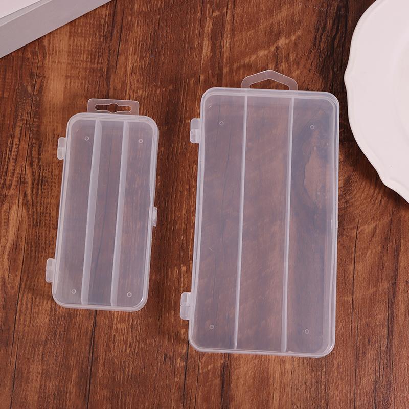 3 Fächer Mini Angelzubehörbox Kunststoff Aufbewahrung 13Cm 17Cm Köder Minnow Bleistiftköder Haken Köderbox Organizer Behälter
