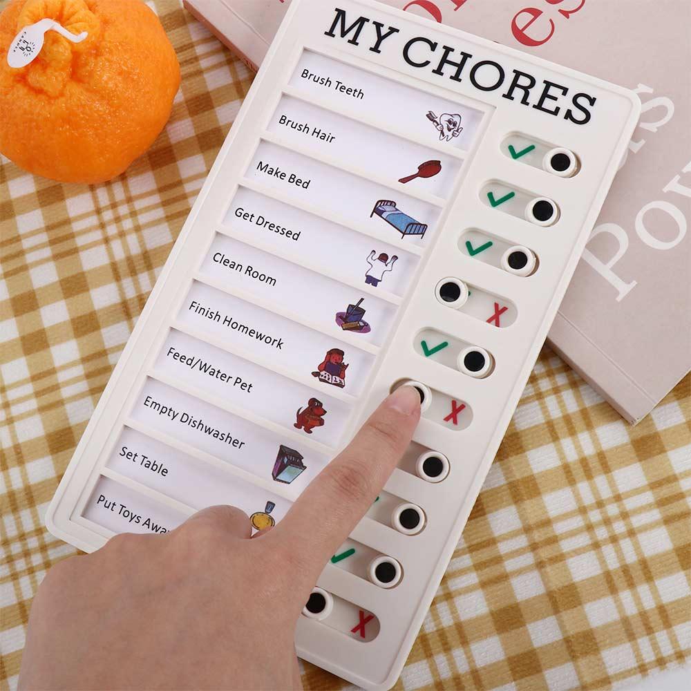 Memo Plastic Board Children's Self-discipline Punch Card Student Message Checklist Chore Chart