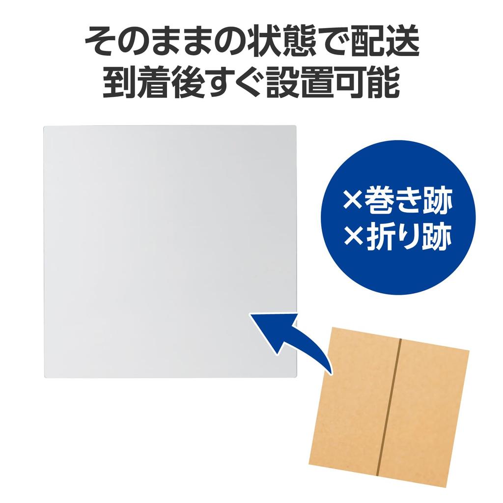 Elecom Refrigerator Mat, Waterproof and Scratch-Resistant Polycarbonate, 67cm X 67cm X 2mm, SM Size, Transparent (HA-RMSM)
