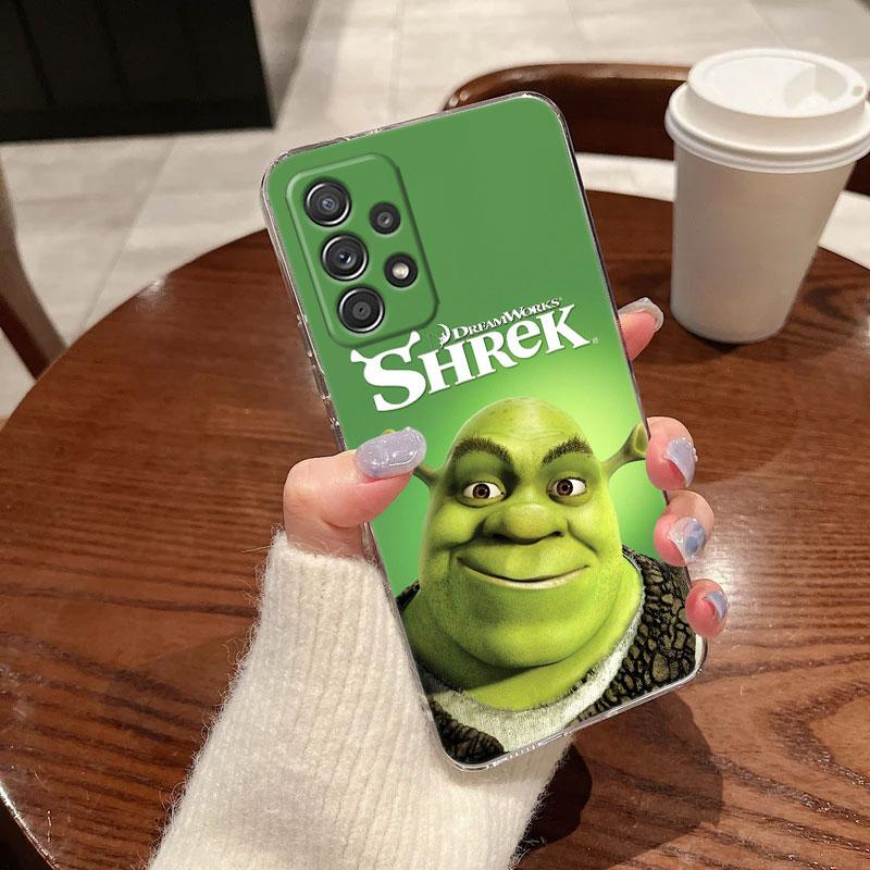 Clear Case For Samsung Galaxy A57 A37 A56 5G A36 Cases A55 A54 A35 A26 A07 A17 A16 A06 A34 A15 Soft Cover Green Monster Shreks