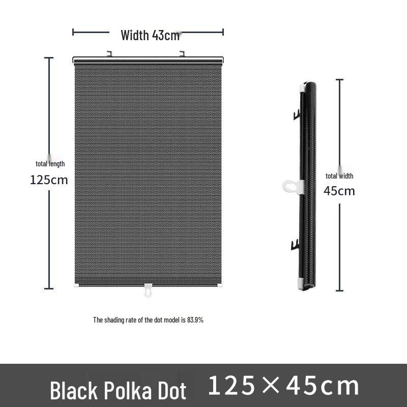 Retractable Car Sunshade & Household Roller Blind for Windows and Balconies