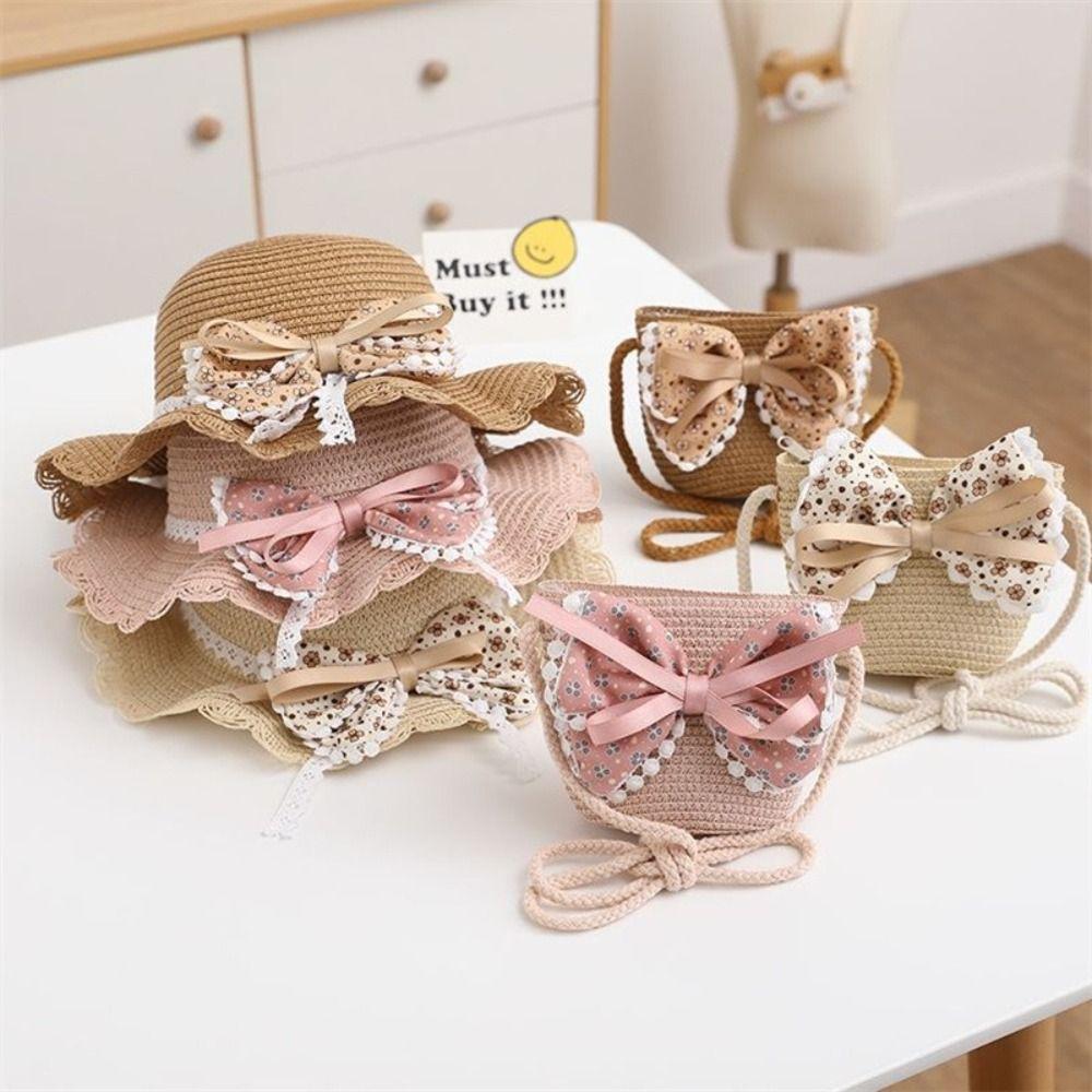 Multiple Colors Girls Sun Hat 2-8 Years Straw Hat Fashion Children Sun Hat  Summer