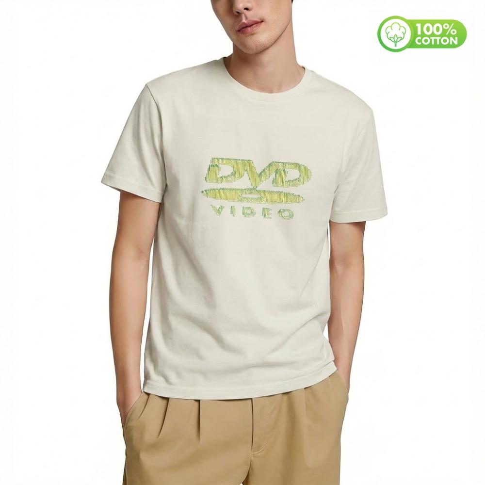 Retro DVD Video Graphic Cotton T-shirt Healthy Environmentally Friendly Recyclable Clothes Street Harajuku Short Sleeve Tops S