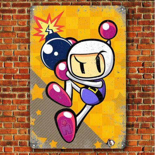 Bomberman Nes Retro Video Game Metal Poster Tin Sign cm 20x30cm（7.8x11.8inch）