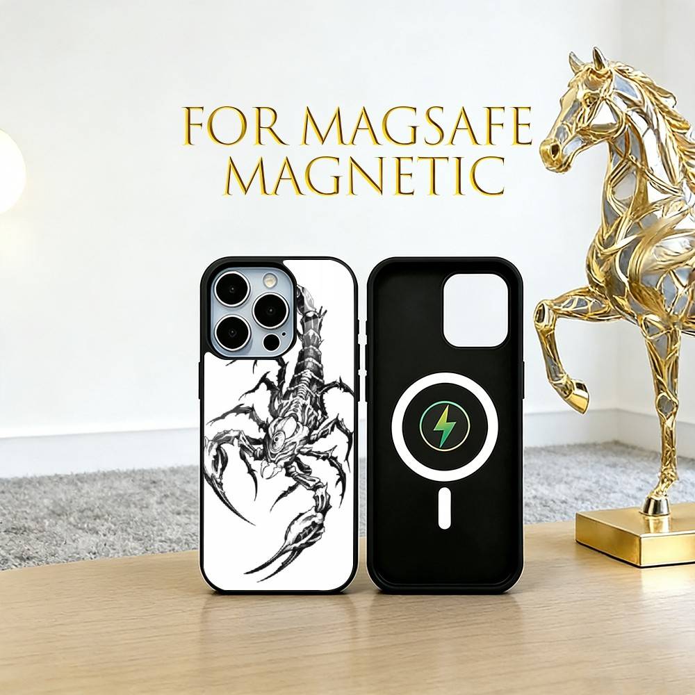 

Scorpion Totem Phone Case For iPhone17,16,15,14,13,12,11 Plus,Pro Magnetic with Magsafe Wireless Charging iPhone17