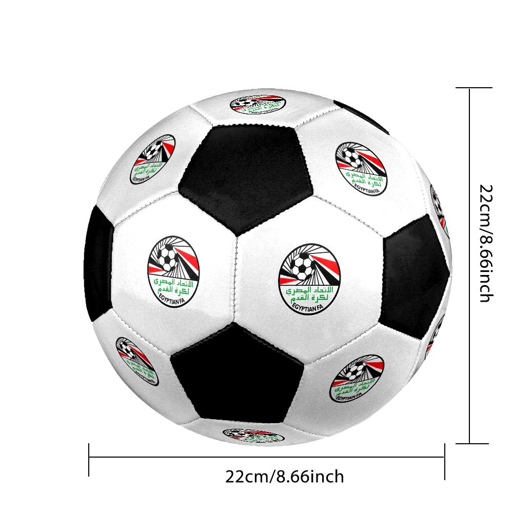 Egyptian FA Soccer Ball Colorful All Ages Machine Stitched PVC Competition Ready Durable High-Bounce.SIZE5