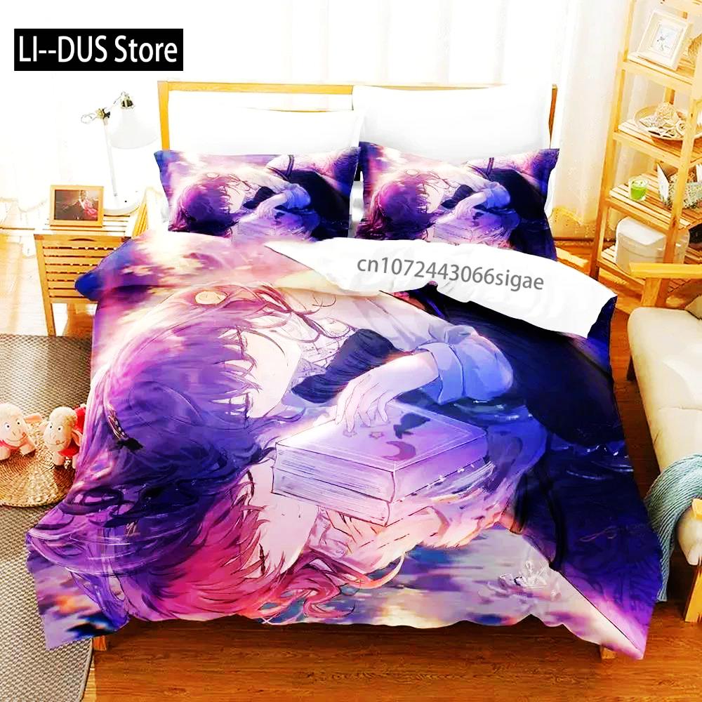 Anime Hoshino Ichika Project SEKAI Bedding Set Duvet Cover Bed Set Quilt Cover Pillowcase Comforter King Queen Size Boys Adult