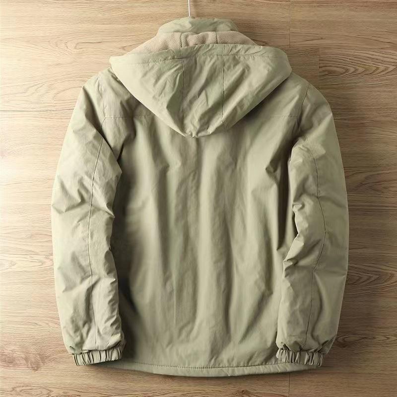 Men's Outdoor Waterproof Windproof Fleece-Lined Mountaineering Jacket