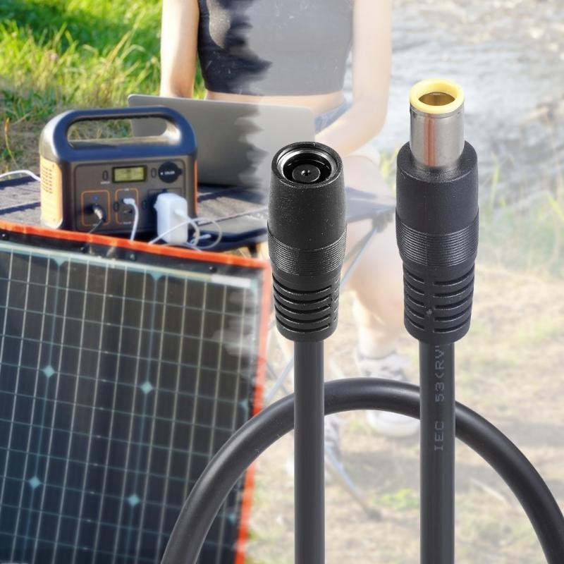 Durability 14AWG DC7.9x0.9mm Power Extension Cable 16.4ft Power Cord For Solar Generators Panel Outdoor Charging