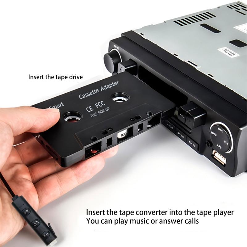 Classical Car MP3 Cassette Adapter, Bluetooth-compatible 5.1 Music Streaming, Builts In Microphone for Call