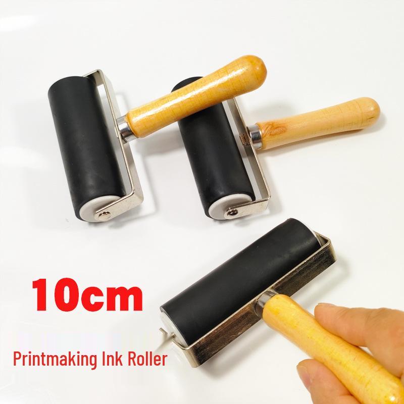 Printmaking & Woodcut Tool Set for Students: Includes Roller, Oil Painting Ink, Rubbing, Embossing, Blow-Molded Board, and Rubber Roller.