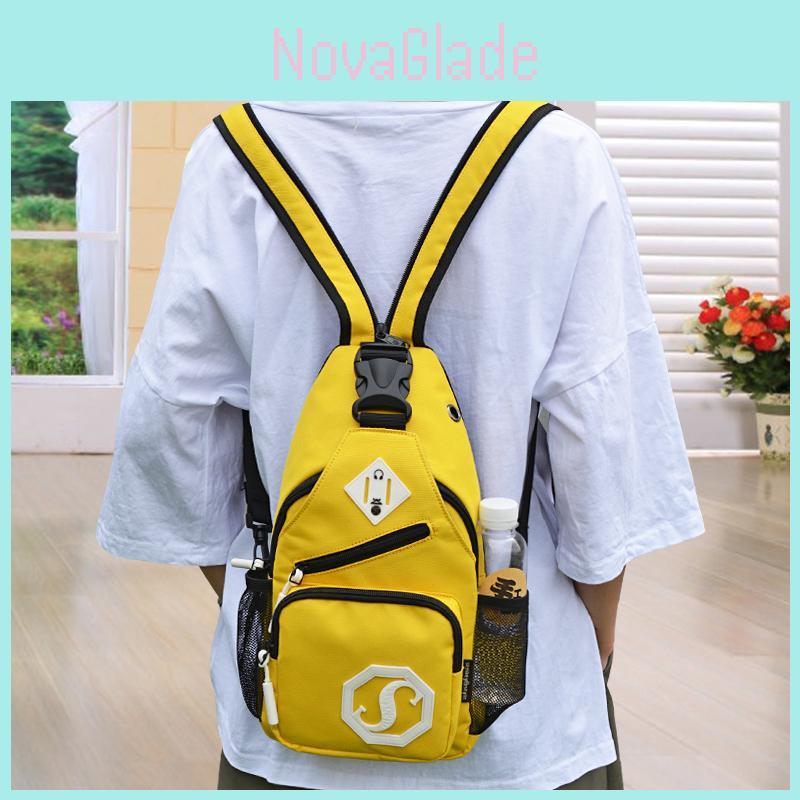 Módní Odolná Oxford Látka USB Nabíjení Lehká Kabelka Crossbody Batoh