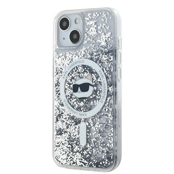Karl Lagerfeld Klhmp15Mlgchsgh Iphone 15 Plus / 14 Plus 6.7 Hardcase Transparent Liquid Glitter Choupette Head Magsafe