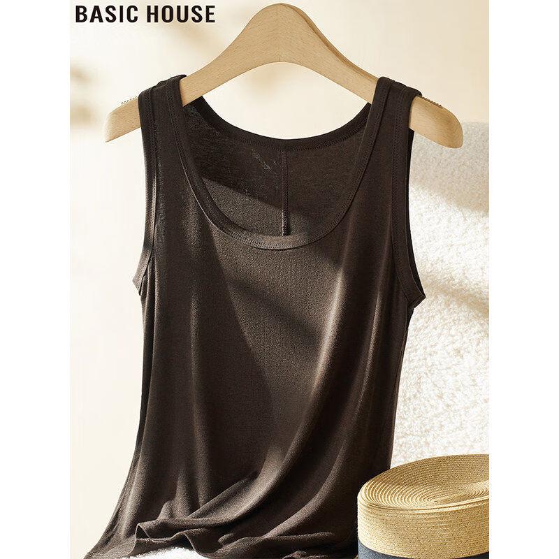 

Базовый женский топ-майка Basic House из смесовой ткани с лиоцеллом, с U-образным вырезом M