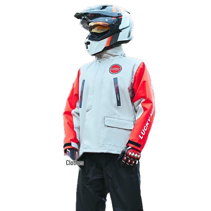 Blue Lion Men's Split Motorcycle Rain Suit – Anti-Storm Riding Gear for Takeaway Riders