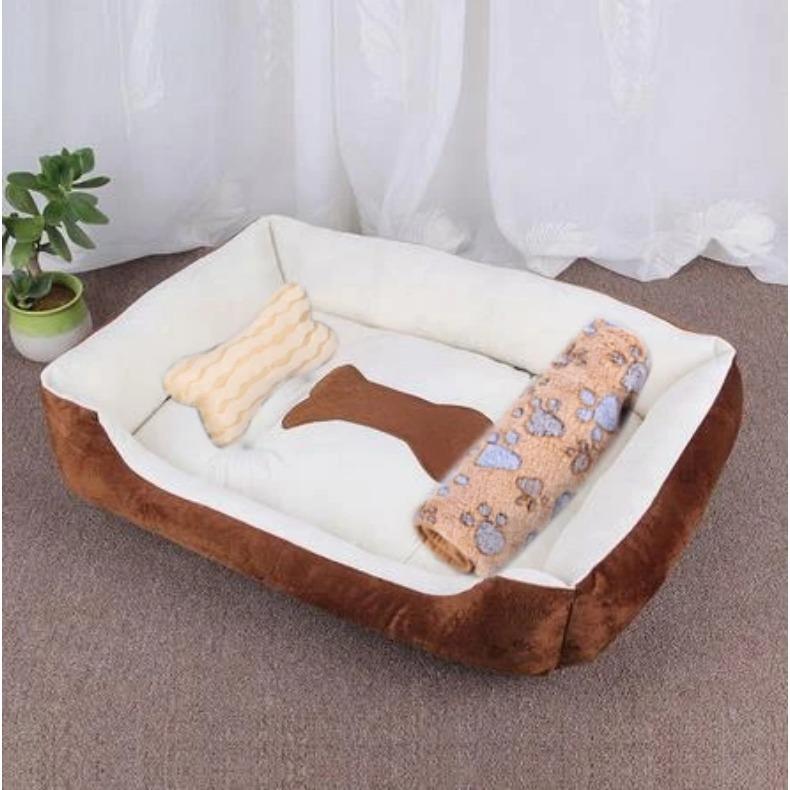 Soft Pet Bed Flannel Thickened Pet Fleece Dog House Soft Fleece Nest Dogs Baskets Mat Puppy Kennel For Cat Breathable Pets Bed