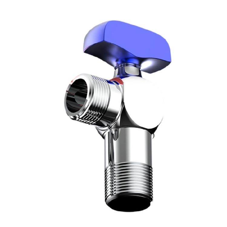 Bathroom High Flows Hot/Cold Water Shut Off Valves 1/2inch Turn Angle Stop Valves Metal Plumbing Fitting Easy to Install