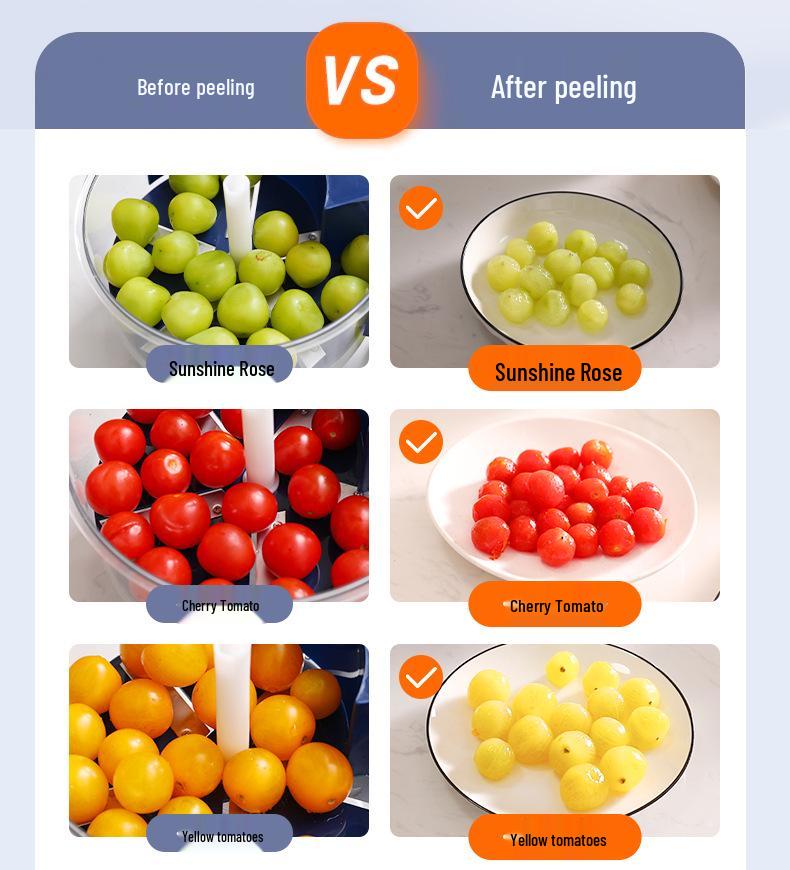 Electric Fruit & Vegetable Peeler for Home & Commercial Use, Ideal for Grapes and Milk Tea Shops