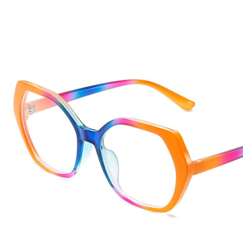 

Reading Eyewear Female Blue Ladies Stylish Trendy Presbyopic Painting Polygon Square New For +2 Rectangular Ladies Oil Presbyopic Points Blocking Original lens 0
