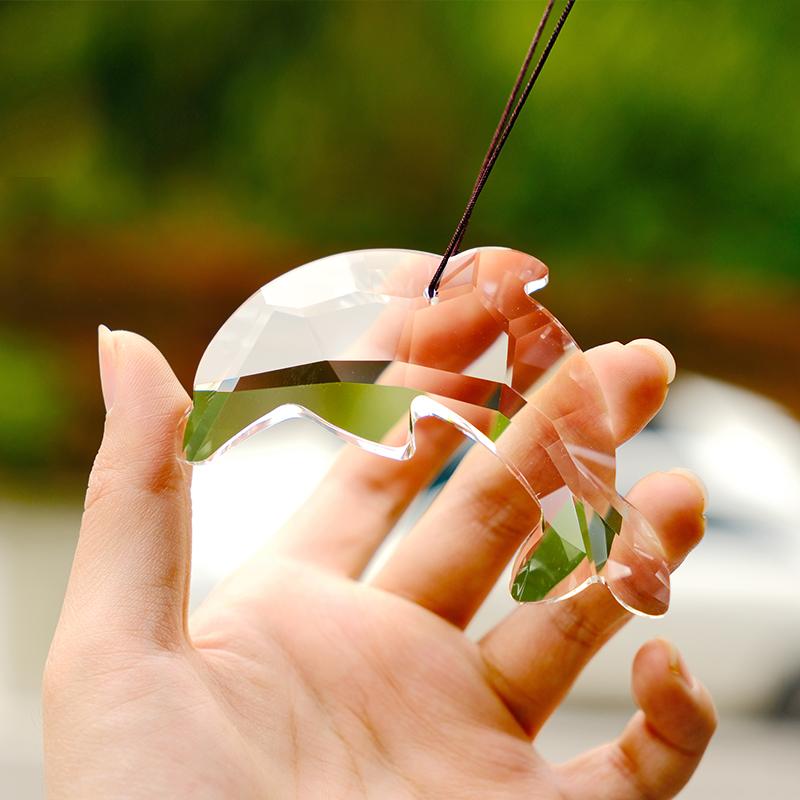 

1pc Dolphin Healing Energy Sunshade Window Prism Crystal pendant, transparent color/seven color crystal rainbow manufacturing ga