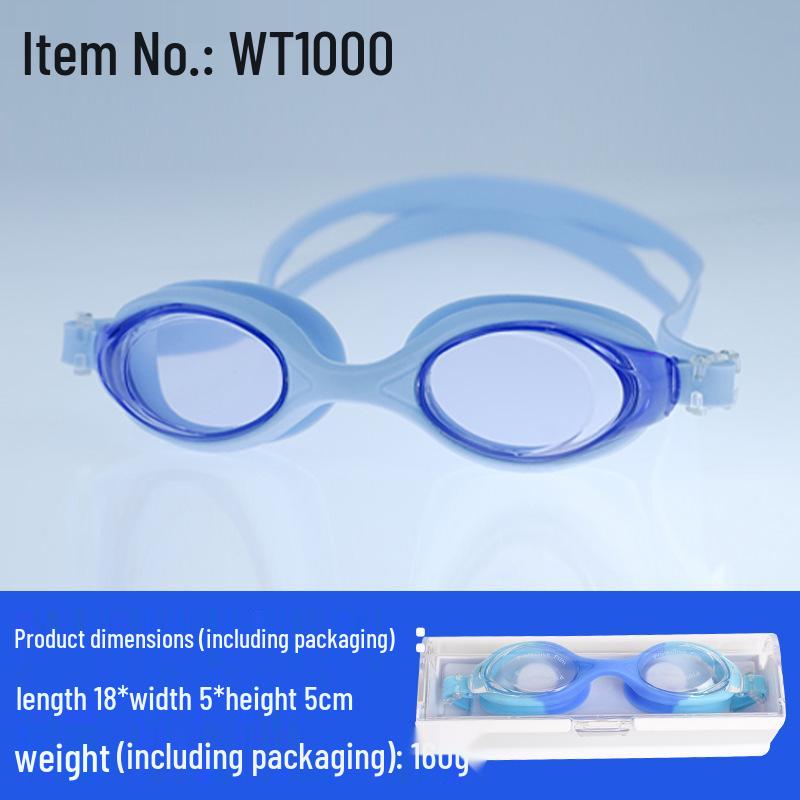 Kids' Anti-Fog High-Definition Swim Goggles with Flat Lens - Boys & Girls Diving Goggles