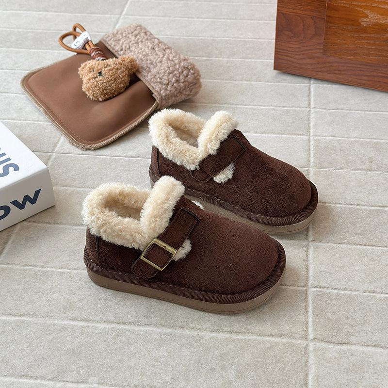 Children's Cotton Shoes Winter Thickened Large Cotton Shoes Girls Fluffy Shoes Baby Non-slip Snow Cotton Boys Birkenstocks