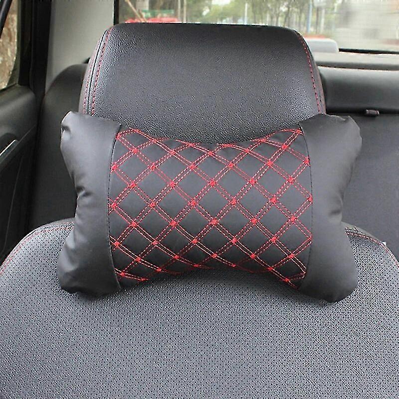 Universal Car Headrest Neck Support Pillow Four Seasons Universal Pu Leather+pp Cotton No Deformation Neck Pillow