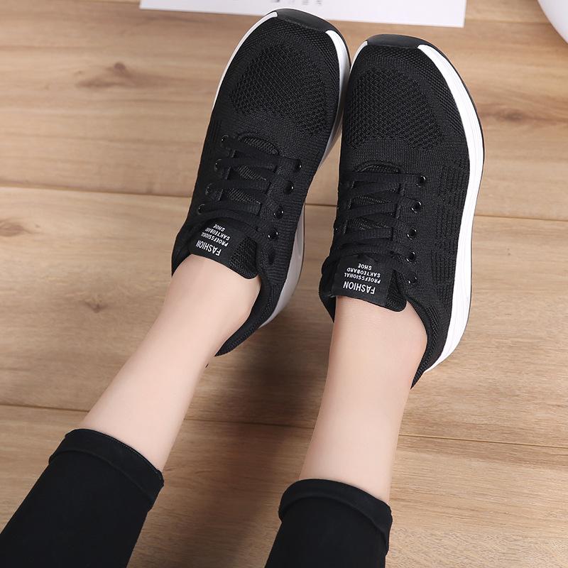 Autumn Ghost Step Dance Shoes Square Dance Shoes Mesh Korean Version Sports Women'S Shoes Running Shoes Student Shoes