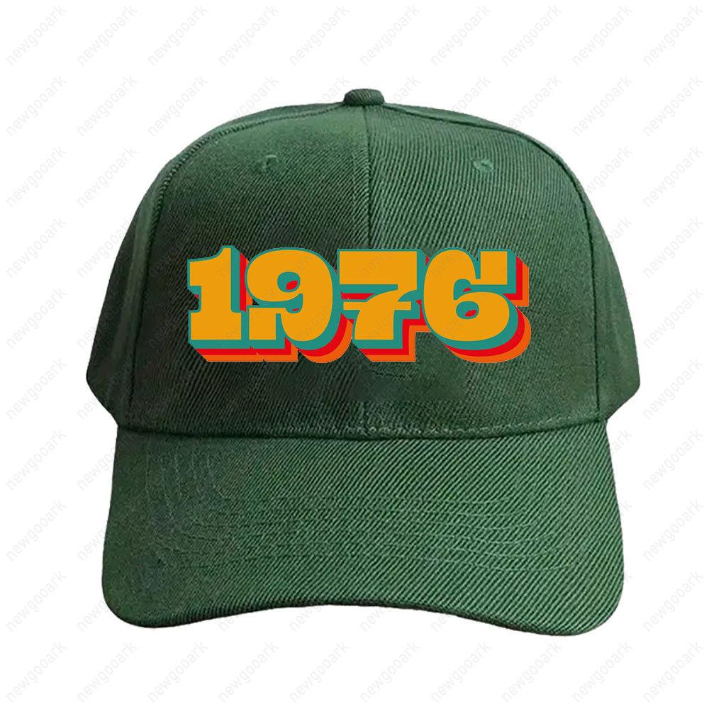 Vintage 1976 50th Cap Summer Women Unisex Adult Peaked Hat Fashion Casual Adjustable Printed Baseball Caps Trucker Cap