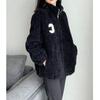 Winter new green lazy wind loose fleece sweater warm fleece jacket thickened coat women