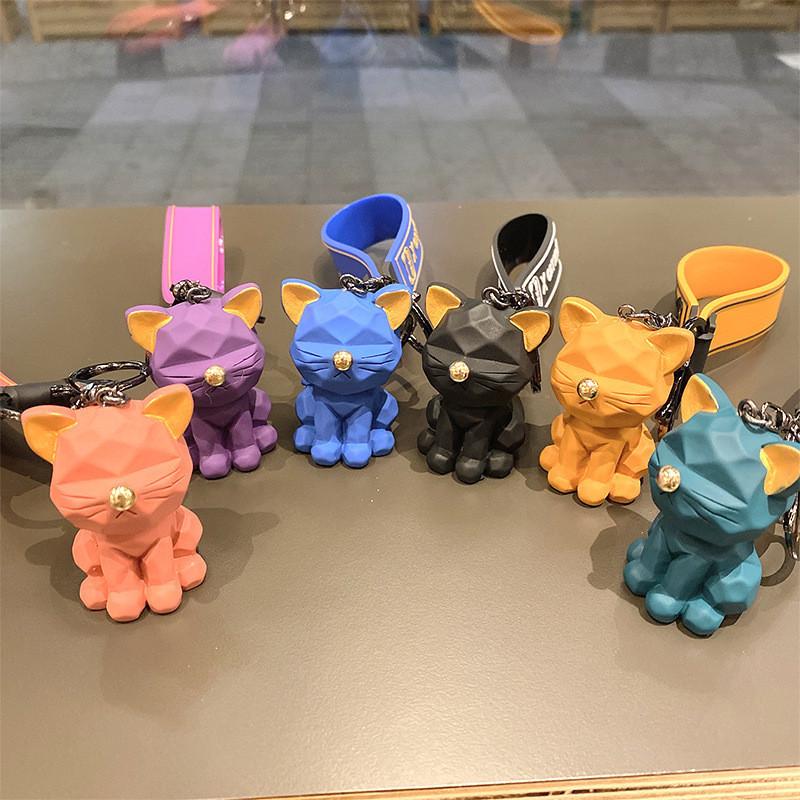 Cartoon Cat Silicone Keychain Cute Gift For Kids And Friends In Various Colors